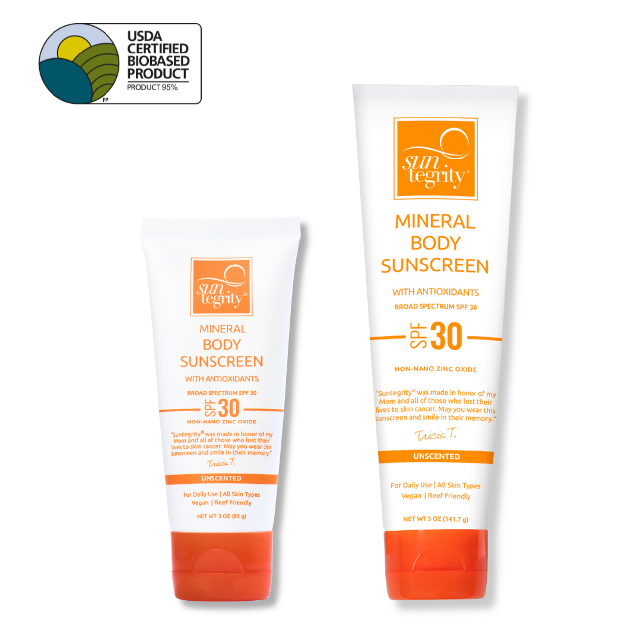 Suntegrity UNSCENTED Mineral Body Sunscreen, Broad Spectrum SPF 30